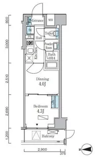 プライマル門前仲町【1階】の間取り