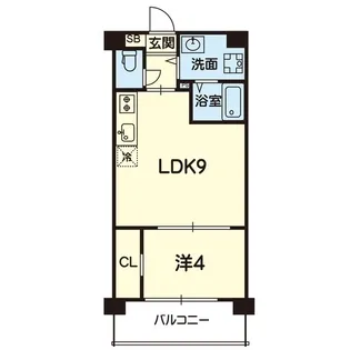 モン・プレジール大江【4階】の間取り