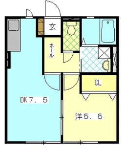 コーポ南I【1階】の間取り