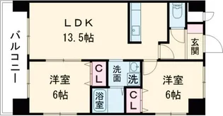 パークヒル保立【4階】の間取り