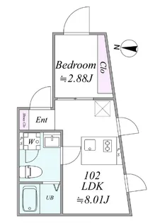the trias shibuyahonmachiの間取り