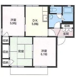 カデンツァD【2階】の間取り