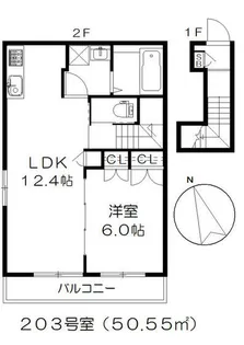 egret marsh(イグレットマーシュ)【2階】の間取り