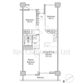 西麻布BLESS【6階】の間取り