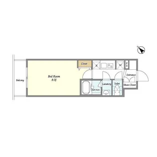 ライトテラス蔵前【5階】の間取り