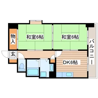 ベルソーレ木ノ下【9階】の間取り