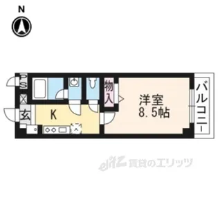 リファイン椥辻【2階】の間取り