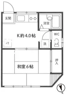 中田ハイツ【2階】の間取り