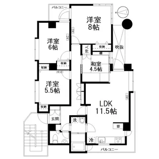 藤本マンション【2階】の間取り