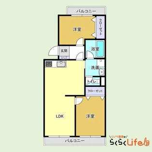 サンアミューズ中原【2階】の間取り