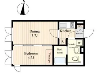 LAPiS若松河田【4階】の間取り