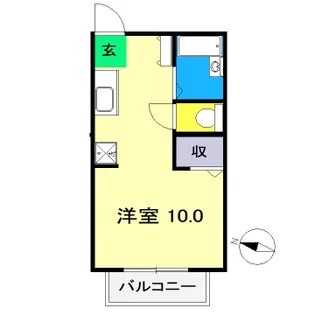ユニライフ朝倉【2階】の間取り