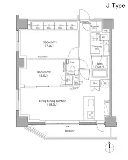 ザ・パークハビオ上野御徒町【9階】の間取り