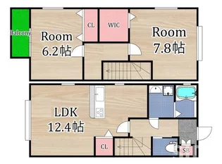 エルメゾン ボヌールの間取り