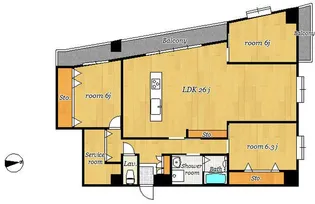 ウッディマンション琴平【2階】の間取り