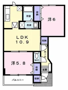プラムフィールド【1階】の間取り