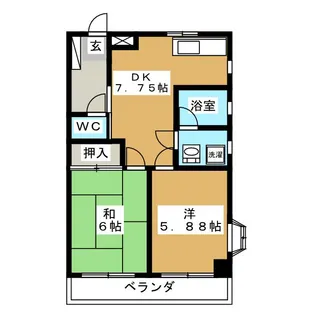 矢島ハイツ【3階】の間取り
