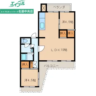 グランドヒルズ桔梗が丘14号棟【1階】の間取り