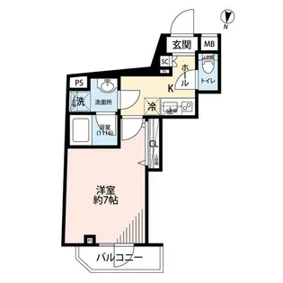 プレール・ドゥーク三宿【1階】の間取り