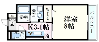 リッツ レジデンス B棟【2階】の間取り