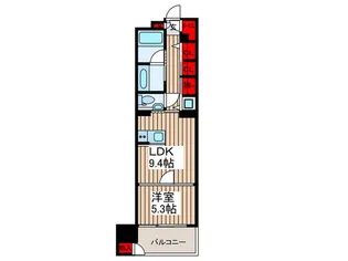 プラウド神田【4階】の間取り