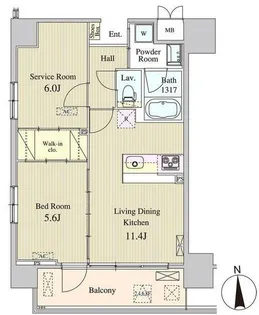 ザ マグノリアガーデン恵比寿【8階】の間取り
