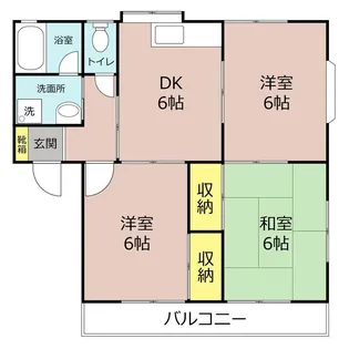 松本コーポ1号棟【2階】の間取り