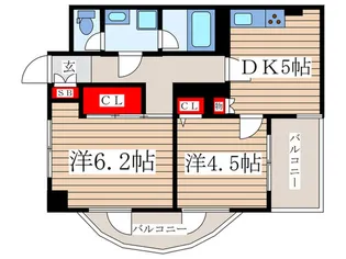 ラフィーネコートタカツ【3階】の間取り