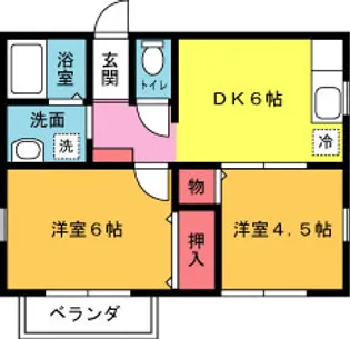 コーポリヴィエラ【2階】の間取り
