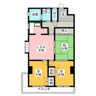 アスカ 93【3階】の間取り