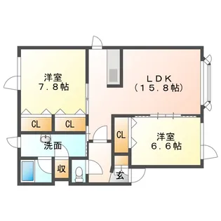 ラ・トゥール【1階】の間取り