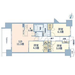 グレーシアシティ川崎大師河原【2階】の間取り