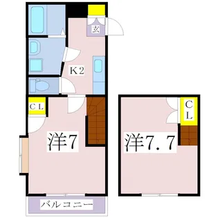 鴨池第三山元マンション【1階】の間取り