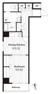 ライオンズマンション新富町第二【6階】の間取り