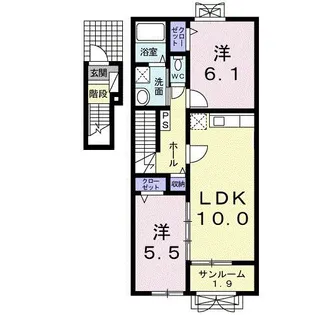 サンシャインKII【2階】の間取り
