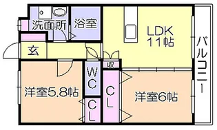 Dearcortkawanami【3階】の間取り