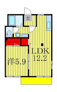 コーポ鈴【1階】の間取り