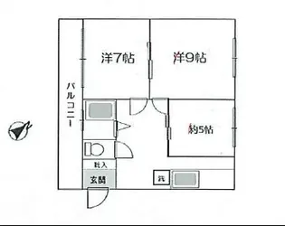 エビヤビル【3階】の間取り