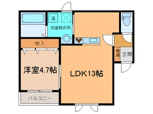 カラリア西1条通り【3階】の間取り