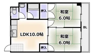 住吉ハイツ【4階】の間取り
