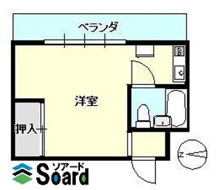 グリーンベール除ケ町B【2階】の間取り