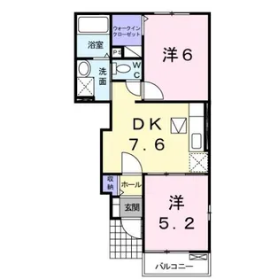 シャン バティールC【1階】の間取り