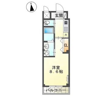 ルミべーラ西条本町【1階】の間取り