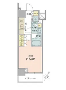 ザ・パークワンズ品川戸越【10階】の間取り