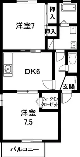 ヴィルヌーブ【1階】の間取り