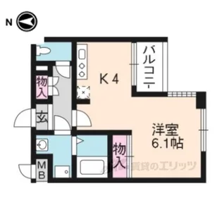 サザン桃山御陵【4階】の間取り