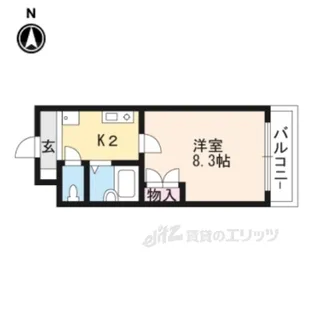 ワイズレジデンス南草津【2階】の間取り
