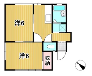 シュガーハイツ【1階】の間取り