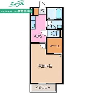 ブランドール【1階】の間取り