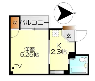 アメニティ本通【7階】の間取り